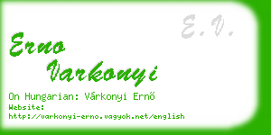 erno varkonyi business card